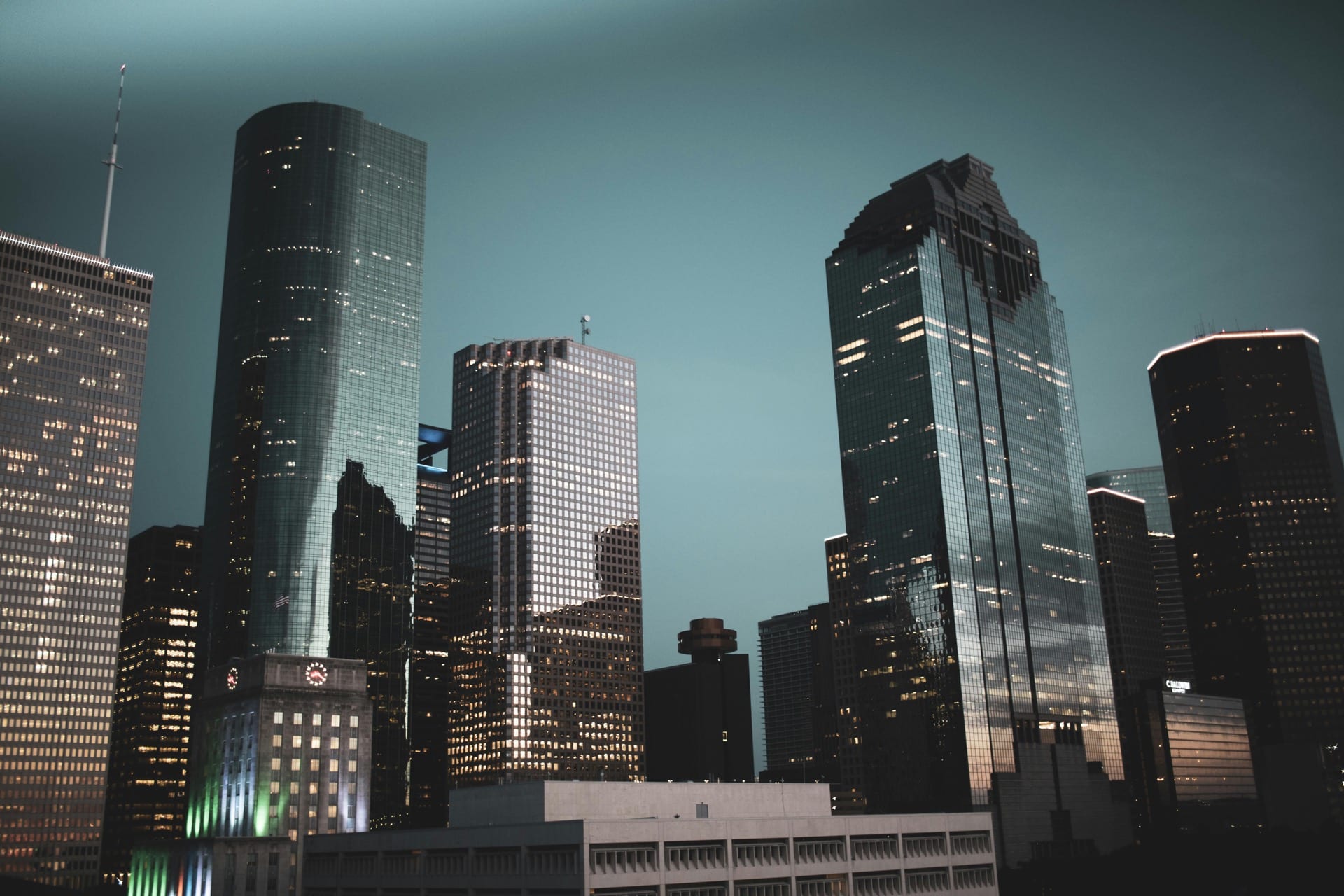 Houston commercial buildings skyline